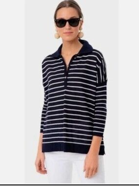 Tuckernuck Women's Clayton Lightweight Knit Sweater. Navy. 3/4 Sleeve. Size XXL.